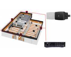 Акустическая система для магазина 4 настенных колонки AUDAC WX302
